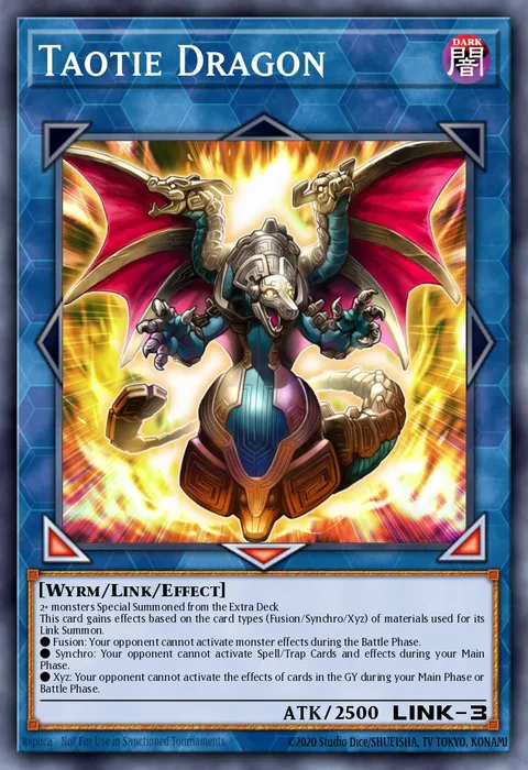 Taotie Dragon trading card