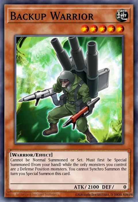 Backup Warrior trading card