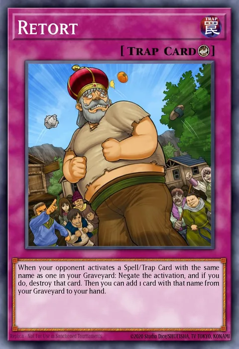 Retort trading card
