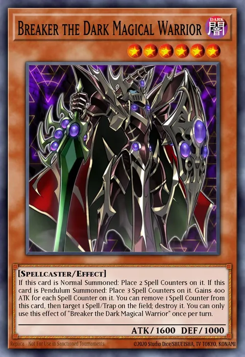Breaker the Dark Magical Warrior trading card