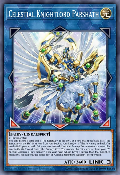 Celestial Knightlord Parshath trading card