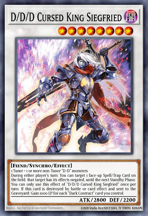 D/D/D Cursed King Siegfried trading card