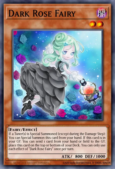 Dark Rose Fairy trading card