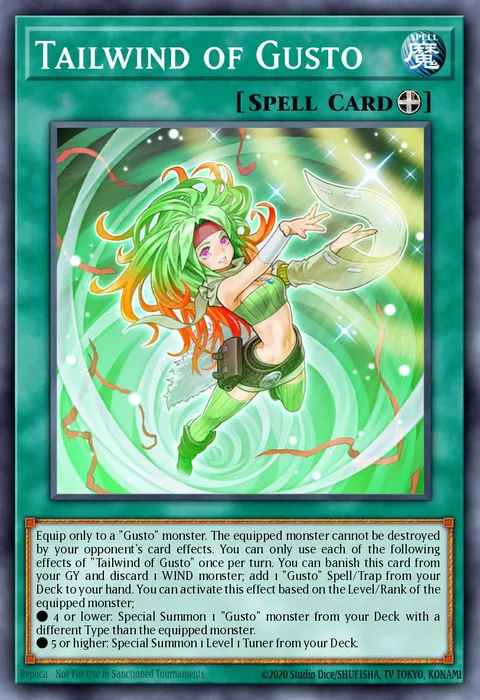 Tailwind of Gusto trading card