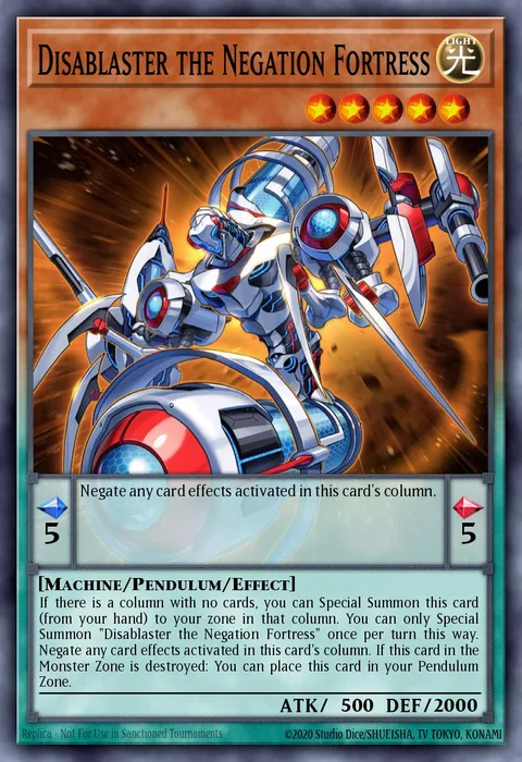 Disablaster the Negation Fortress trading card