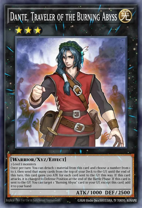 Dante, Traveler of the Burning Abyss trading card