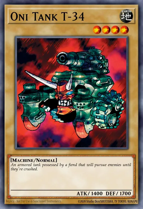 Oni Tank T-34 trading card