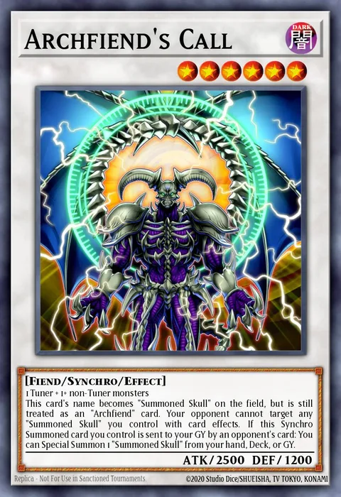 Archfiend's Call trading card