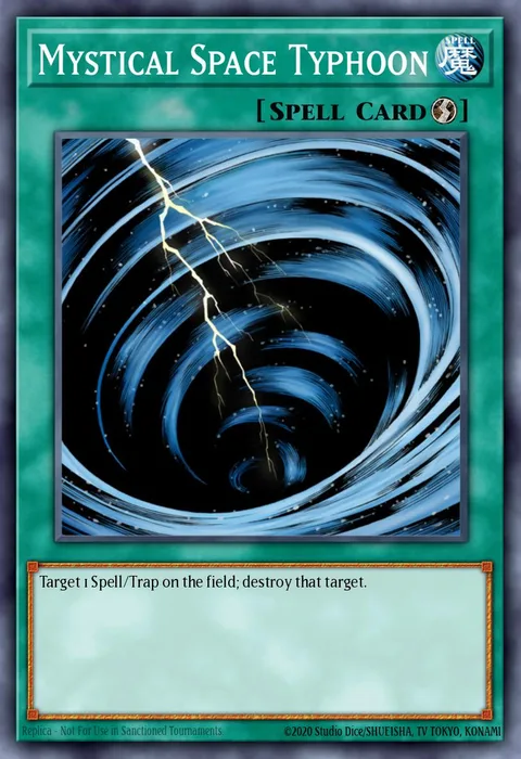 Mystical Space Typhoon trading card
