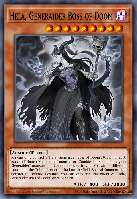 Hela, Generaider Boss of Doom trading card