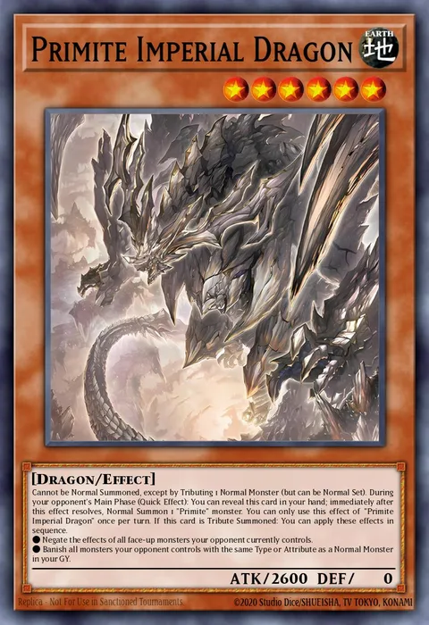 Primite Imperial Dragon trading card