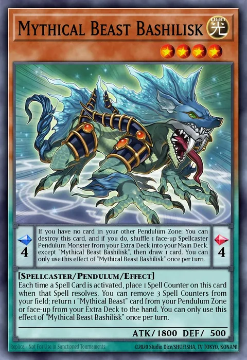 Mythical Beast Bashilisk trading card