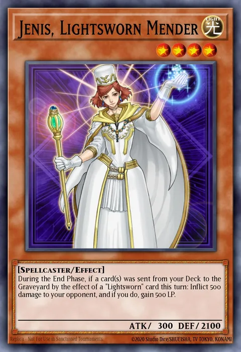 Jenis, Lightsworn Mender trading card