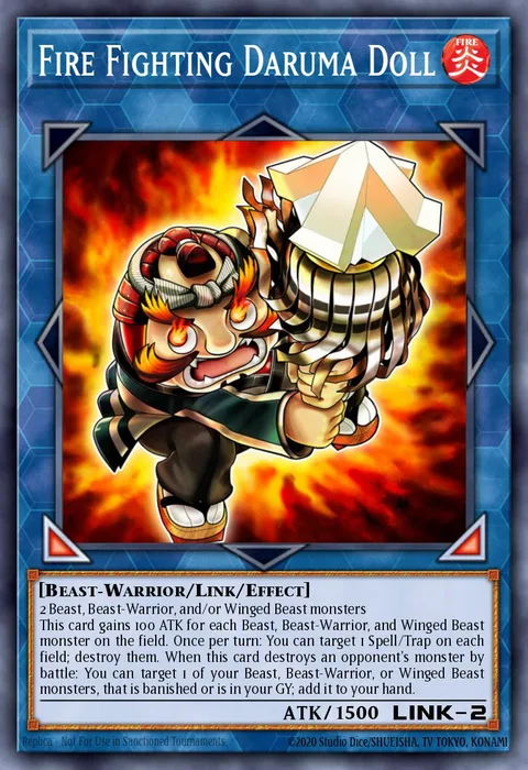 Fire Fighting Daruma Doll trading card