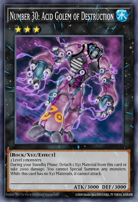 Number 30: Acid Golem of Destruction trading card
