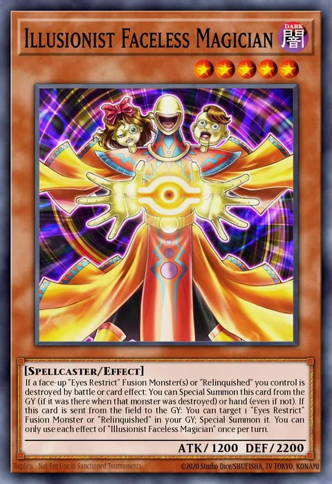 Illusionist Faceless Magician trading card