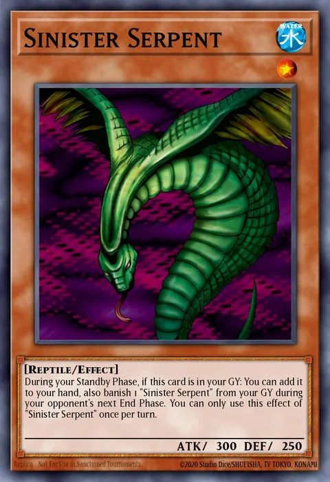 Sinister Serpent trading card