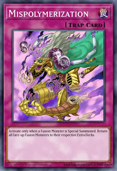 Mispolymerization trading card