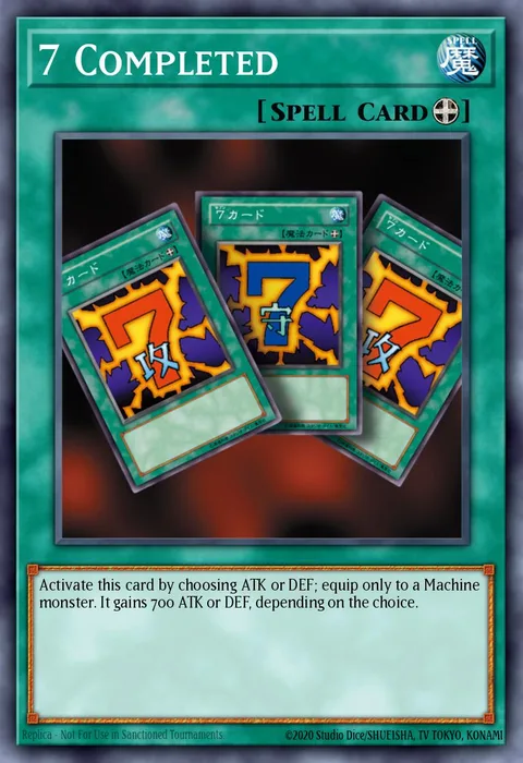 7 Completed trading card
