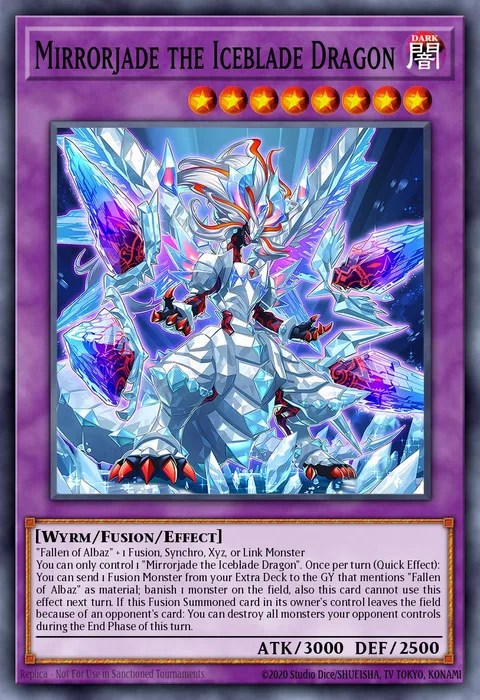 Mirrorjade the Iceblade Dragon trading card