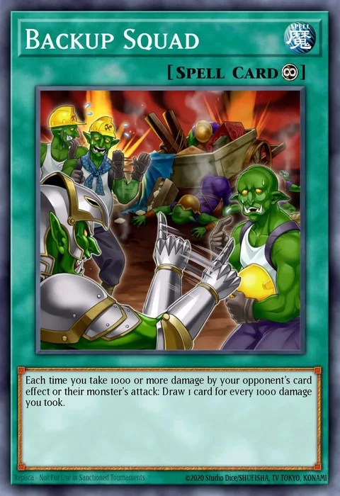 Backup Squad trading card