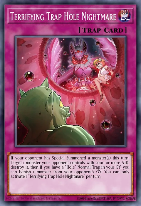 Terrifying Trap Hole Nightmare trading card