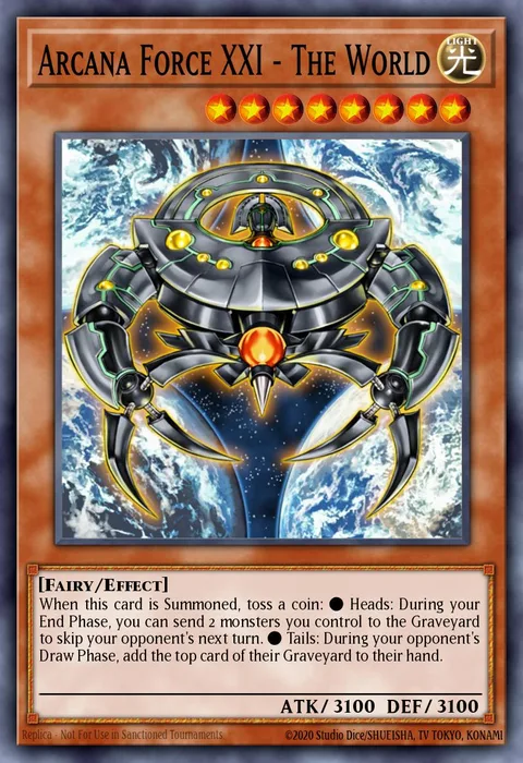 Arcana Force XXI - The World trading card