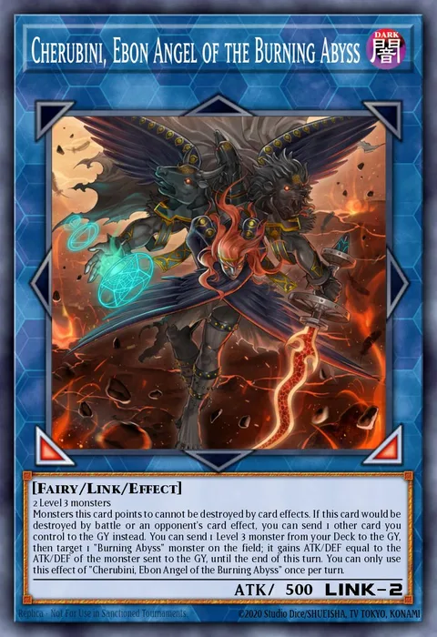 Cherubini, Ebon Angel of the Burning Abyss trading card