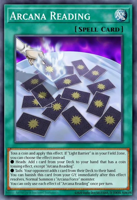 Arcana Reading trading card