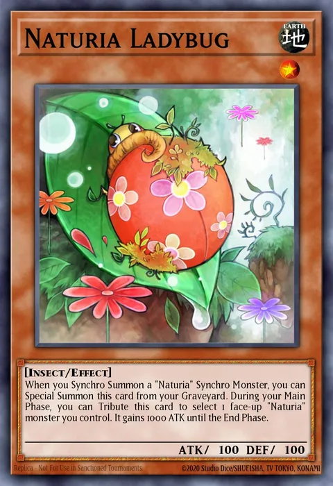 Naturia Ladybug trading card
