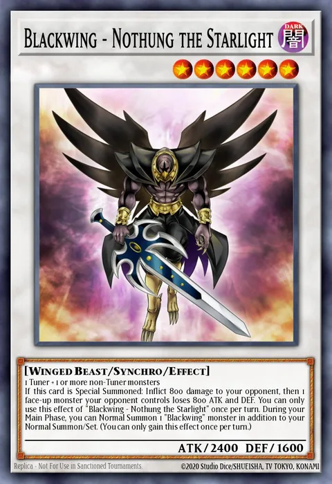 Blackwing - Nothung the Starlight trading card