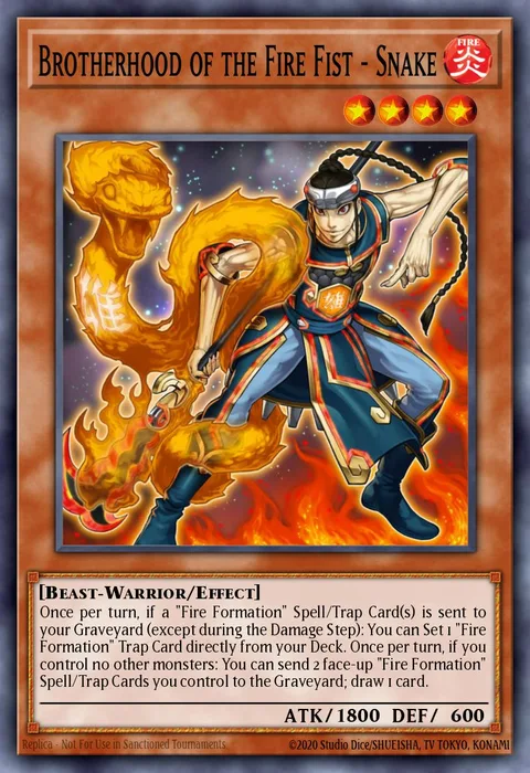 Brotherhood of the Fire Fist - Snake trading card