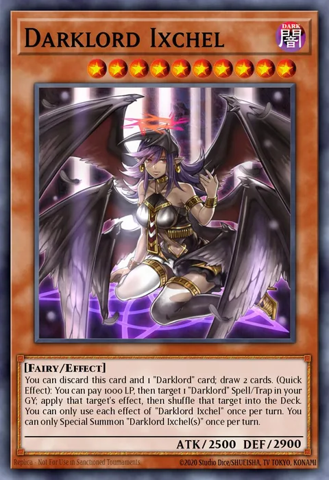 Darklord Ixchel trading card