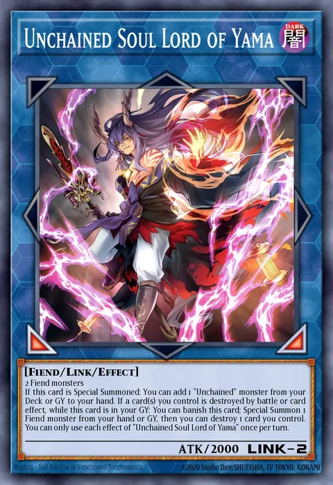 Unchained Soul Lord of Yama trading card