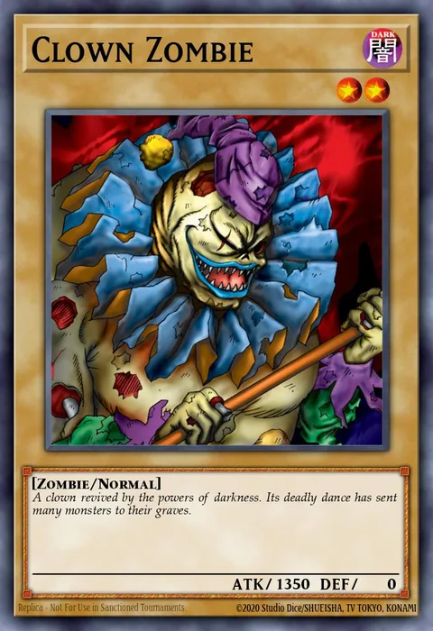 Clown Zombie trading card