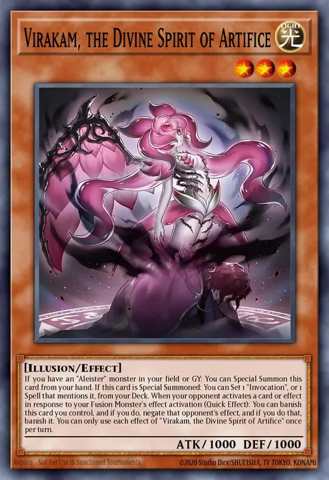 Virakam, the Divine Spirit of Artifice trading card