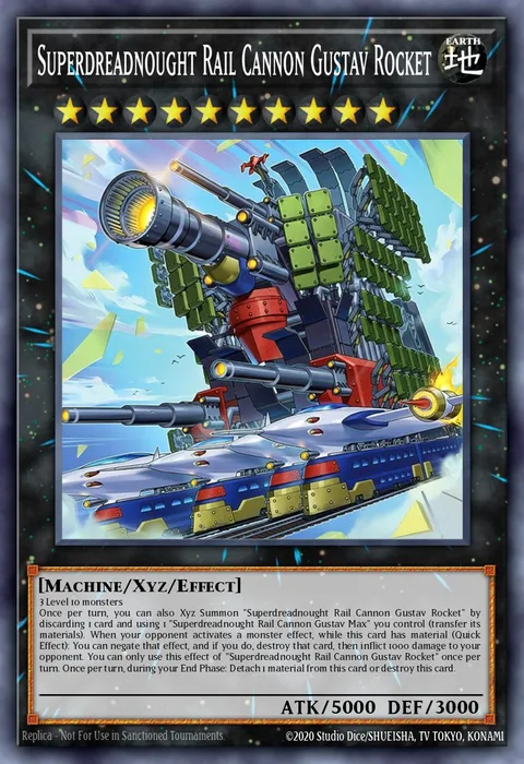 Superdreadnought Rail Cannon Gustav Rocket trading card