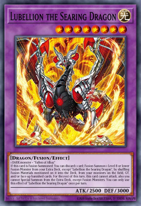 Lubellion the Searing Dragon trading card