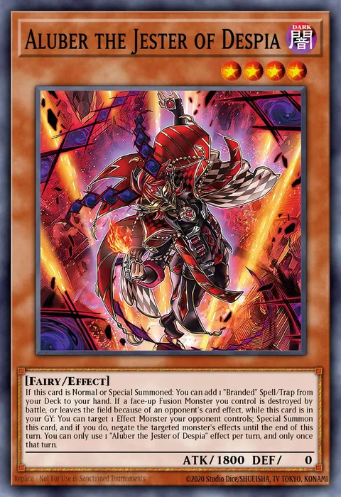 Aluber the Jester of Despia trading card