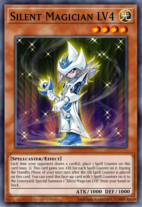 Silent Magician LV4 trading card