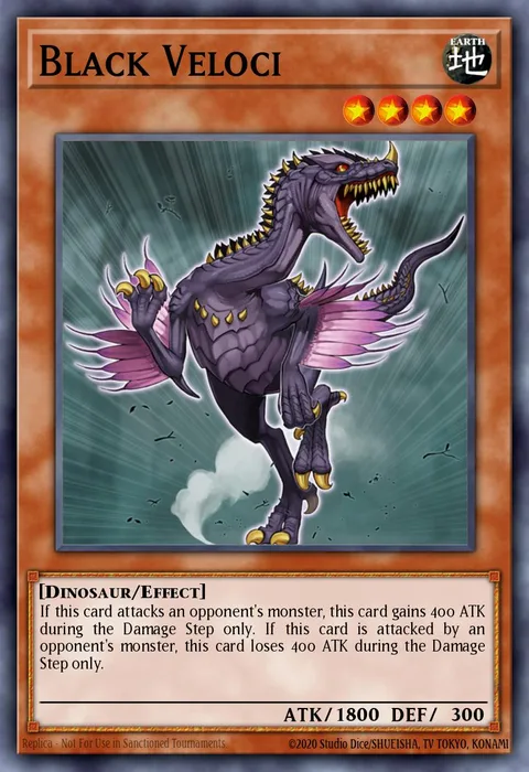 Black Veloci trading card