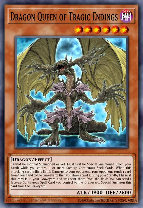Dragon Queen of Tragic Endings trading card