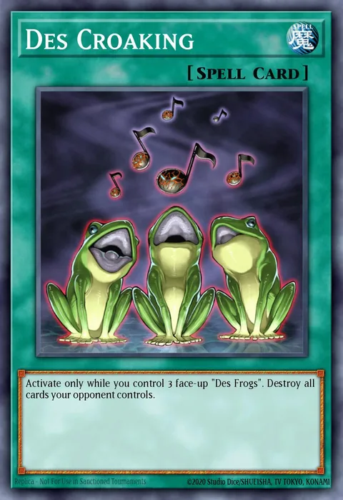 Des Croaking trading card