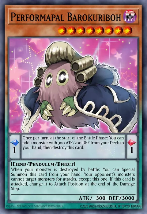Performapal Barokuriboh trading card