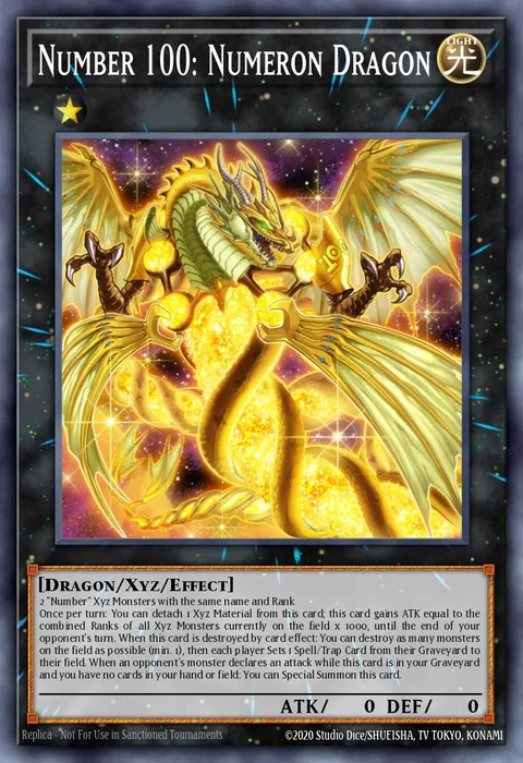 Number 100: Numeron Dragon trading card