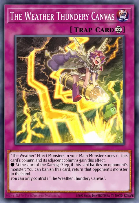 The Weather Thundery Canvas trading card