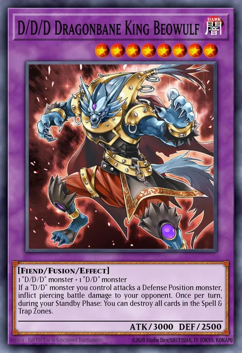 D/D/D Dragonbane King Beowulf trading card