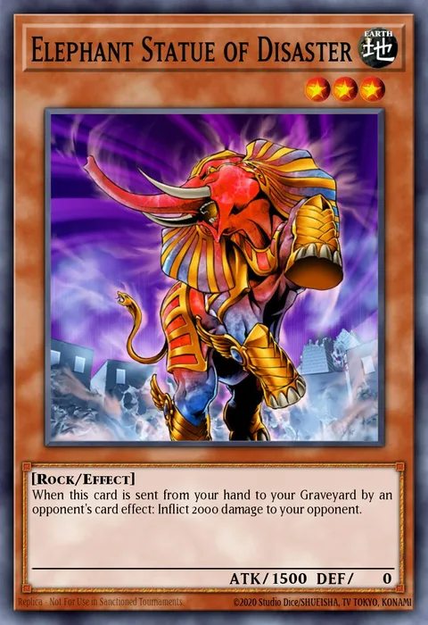 Elephant Statue of Disaster trading card