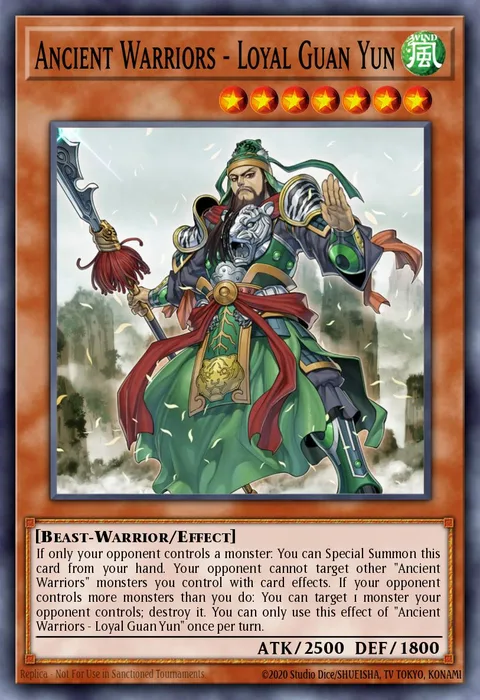 Ancient Warriors - Loyal Guan Yun trading card