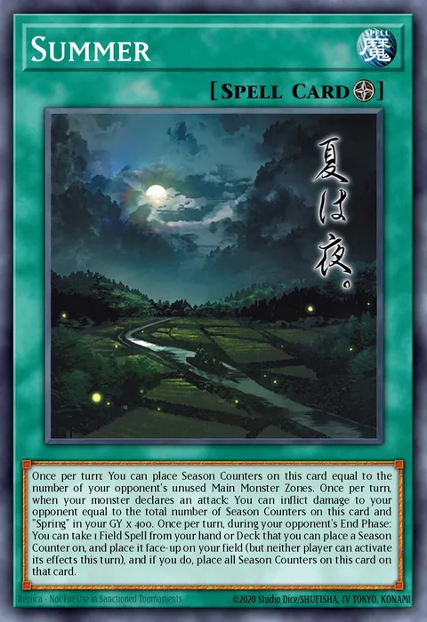 Summer trading card